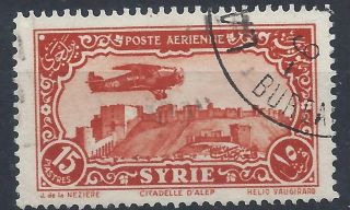 Syria 1931 Sg267 15p Orange Vermilion Blue Air A 019 photo