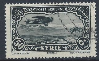 Syria 1931 Sg269 50p Black Blue Air A 019 photo
