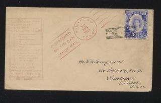 Tonga Tin Can Mail Cover 1934 photo