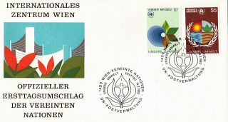 United Nations 1982 Human Environment First Day Cover Vienna Shs photo