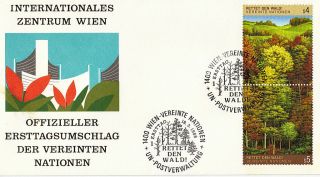 United Nations 1988 Save The Forest First Day Cover Vienna Shs photo