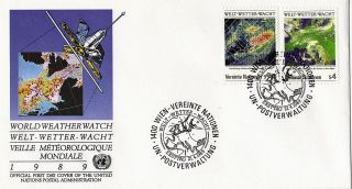 United Nations 1989 World Weather Watch First Day Cover Vienna Shs photo