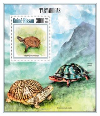 Guinea - Bissau 2013 Sea And Land Turtles Stamp Souvenir Sheet Gb13504b photo