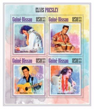 Guinea - Bissau 2013 The King,  Elvis Presley 4 Stamp Sheet Gb13508a photo