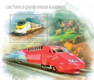 Togo 2013 High Speed Trains Of Europe Stamp Souvenir Sheet 20h - 777 photo
