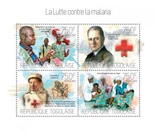 Togo 2013 - Red Cross Fight Against Malaria 4 Stamp Sheet 20h - 794 photo