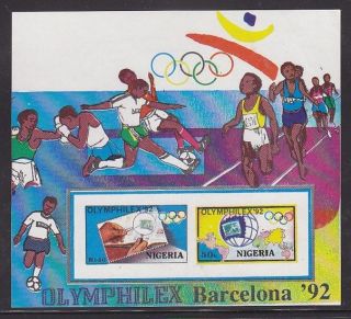 Nigeria - Sport,  Olympic Games Barcelona`92,  Imperforated Sheetlet photo
