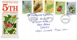12 March 1985 British Insects Stamp Bug First Day Cover Chichester Fdi photo