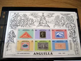 Anguila Stamp Collecion:sir Rowland Hill,  Dog Island,  Children W/dog photo