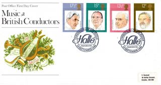 10 September 1980 Famous Conductors Po First Day Cover Conductors Of The Halle S photo
