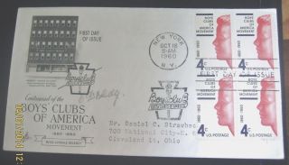 Collectible Boys ' Club Of America 1860 - 1960 Fdc - Pic N.  Y.  Headquarters photo