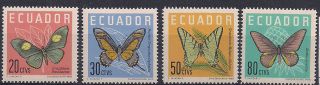 Ecuador - 1961 Butterflies Mlh - Vf 1070 - 3 photo