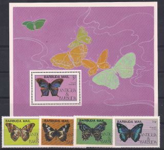 Barbuda - 1985 Butterflies - Vf 806 - 9+ms 94 photo