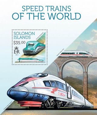 Solomon Islands - 2013 High Speed Trains Of The World S/s 19m - 294 photo