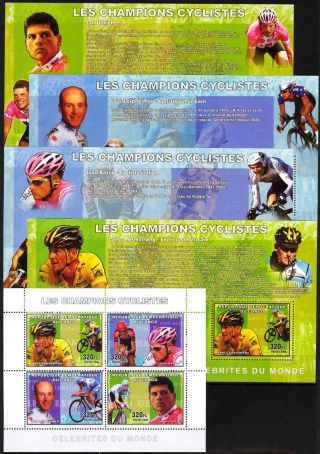Congo 2006 Cycling Champions Armstrong Basso Ullrich Leipheimer 5 S/s photo