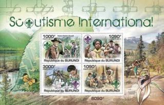 Burundi - Scouts Of Kenya - 4 Stamp Sheet - 2j - 177 photo