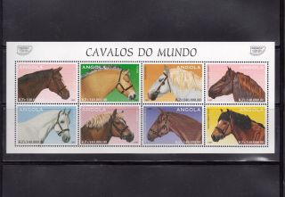 Angola 1997 Horses Scott 994a - H Miniature Sheet photo