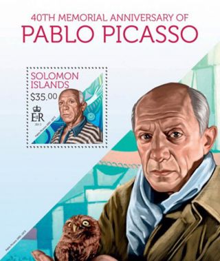 Solomon Islands 2013 Artist Pablo Picasso Stamp Souvenir Sheet 19m - 300 photo