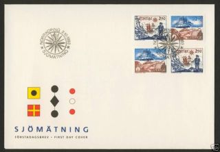 Sweden 2033a Two Pairs On Fdc - Ship,  Map photo