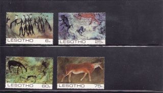 Lesotho 1983 Rock Paintings Scott 398 - 401mint Never Hinged photo