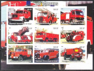 2004 Firetrucks Engines I Sheet Of 9 Imperf. photo