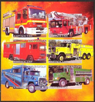2005 Firetrucks Engines Ii Sheet Of 6 Imperf. photo