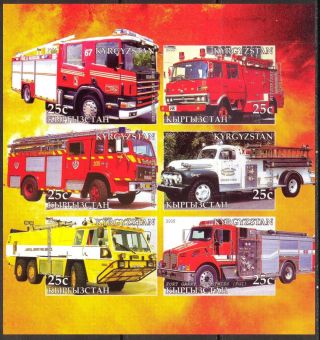 2005 Firetrucks Engines Iv Sheet Of 6 Imperf. photo