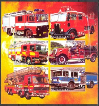 2005 Firetrucks Engines V Sheet Of 6 Imperf. photo