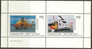 Eynhallow (br.  Local) 1982 Aviation Helicopters Sheet Of 2 Ne008 photo