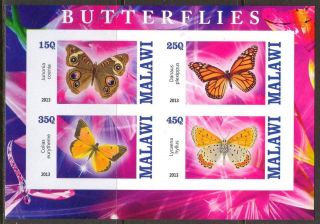 2013 Butterflies I Imperf.  Sheet Of 4 5m I 001 photo
