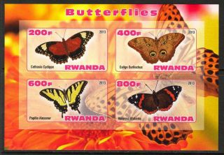 2013 Butterflies I Imperf.  Sheet Of 4 5r I 001 photo
