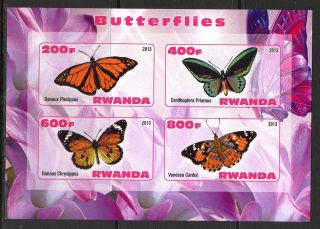 2013 Butterflies Ii Imperf.  Sheet Of 4 5r I 002 photo