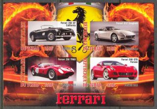 2013 Cars Ferrari I Imperf.  Sheet Of 4 5t I 005 photo