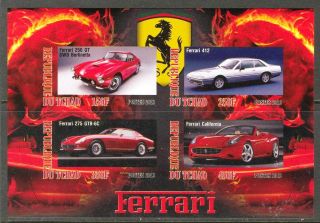 2013 Cars Ferrari Ii Imperf.  Sheet Of 4 5t I 006 photo