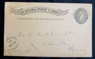 1895 Canadian Stationery Postcard - Victoria photo