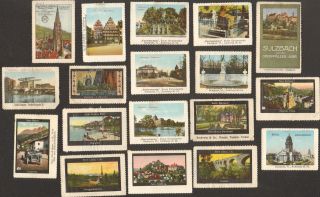 18 Poster Cinderella Stamp Reklamemarke 1910s Hungary Germany City View Ps 4 photo