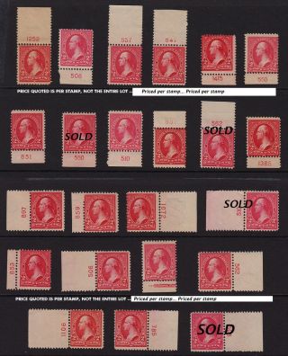 1899 Sc 279b Plate No.  Single Cv $55 Each U - Pik Priced Per Stamp photo