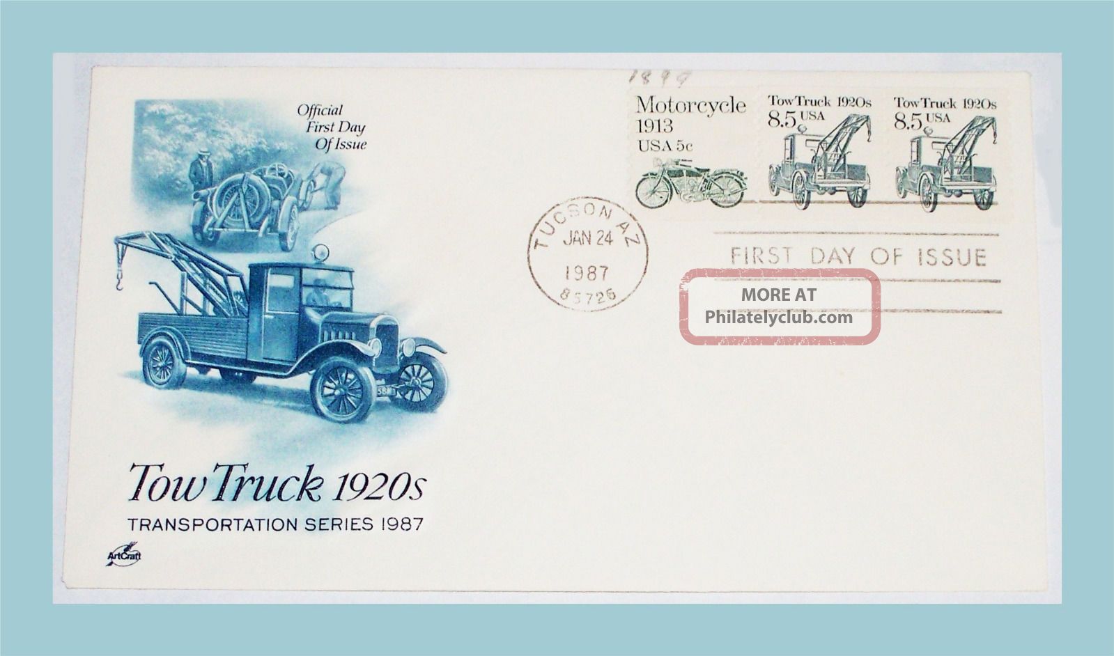 Ruth5522 (40) First Day Cover - Transportation Series, Tow Truck 1920 ' S