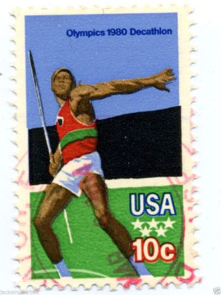 1790 Single,  Olympics 1980 Decathlon,  Yr 1979,  10 Ct Postmark, photo