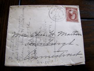 19th Century Cover Hanburgh To Middletown Ct 210 Usa Stamp A140 photo