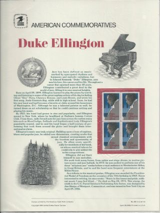 2211 Duke Ellington 1986 Commemorative Panel photo