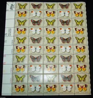 1977 13c.  Butterflies Full Sheet Of 50 Sc 1715a photo
