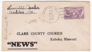 Kahoka Missouri 1936 Clark County Courier News Advertising Cover photo