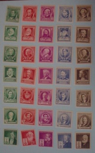 Us 859 - 893 Famous Americans Issues, photo