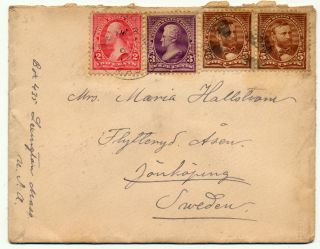 1898 Postal History Mass To Sweden photo