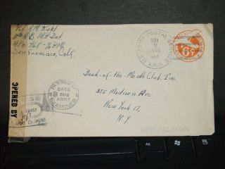 Apo 468 Batangas,  Luzon,  Philippines 1945 Censored Wwii Cover 14th Ab Mp Det photo