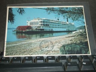 Paddle Wheel Steamboat Mississippi Queen Naval Cover 1984 Postcard photo
