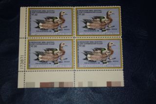 U.  S.  1984 (rw51) Federal Duck Stamp Plate Block Of 4 photo