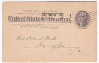 Baltimore Md Drovers & Mechanics National Bank 1896 Advertising Card photo