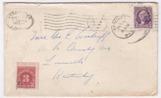 Andover Ma To Louisville Kentucky 1930 ' S Cover With Postage Due photo